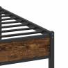 Metal Bed Frame without Mattress - Smoked Oak 200x200 cm