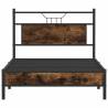 Smoked Oak Bed Frame 107x203 cm - Stylish & Durable Design