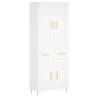 Highboard White 69.5x34x180 cm - Stylish Engineered Wood