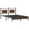 Smoked Oak Bed Frame 140x190 cm - Stylish & Durable | Hipo Market