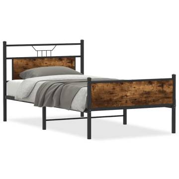 Smoked Oak Bed Frame 107x203 cm | Stylish & Durable Design