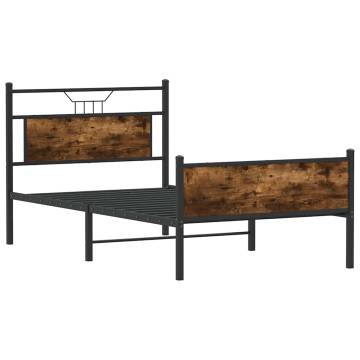 Smoked Oak Bed Frame 107x203 cm | Stylish & Durable Design