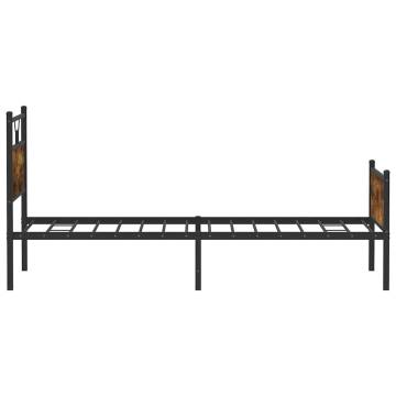 Smoked Oak Bed Frame 107x203 cm | Stylish & Durable Design