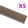  Stair Nosings in L-shape 5 pcs Aluminium 100 cm Brown Colour brown Size 100 cm (5 pcs) Fastening tape 