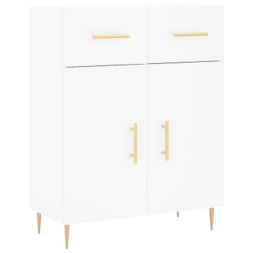 Highboard White 69.5x34x180 cm - Stylish Engineered Wood