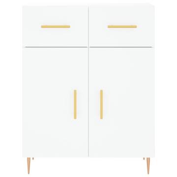 Highboard White 69.5x34x180 cm - Stylish Engineered Wood