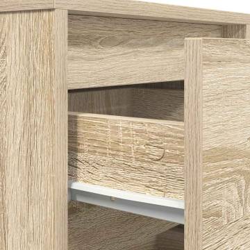 Bedside Cabinets with LED Lights - Sonoma Oak 2 pcs | Hipomarket