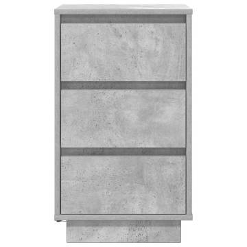 LED Bedside Cabinet - Concrete Grey 38x34x65 cm | Hipomarket