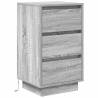 Grey Sonoma Bedside Cabinet with LED Lights - Hipomarket