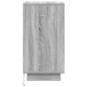 Grey Sonoma Bedside Cabinet with LED Lights - Hipomarket