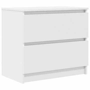 Stylish White TV Cabinet - 60x35x54 cm Engineered Wood