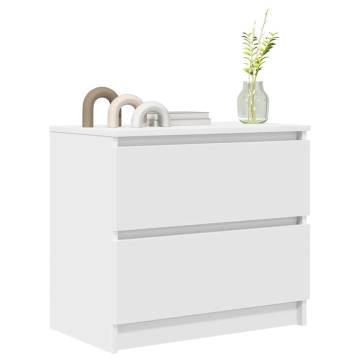 Stylish White TV Cabinet - 60x35x54 cm Engineered Wood