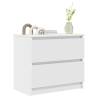 Stylish White TV Cabinet - 60x35x54 cm Engineered Wood