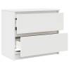 Stylish White TV Cabinet - 60x35x54 cm Engineered Wood