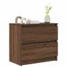 Brown Oak TV Cabinet - 60x35x54 cm Engineered Wood