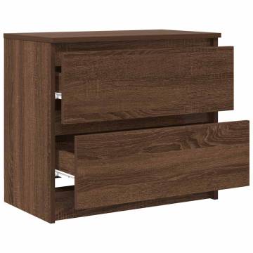 Brown Oak TV Cabinet - 60x35x54 cm Engineered Wood