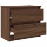 Brown Oak TV Cabinet - 60x35x54 cm Engineered Wood