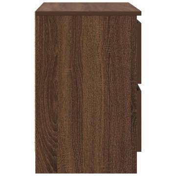 Brown Oak TV Cabinet - 60x35x54 cm Engineered Wood