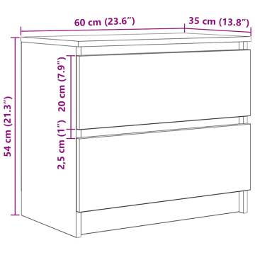 Artisan Oak TV Cabinet - 60x35x54 cm | Stylish Storage Solution