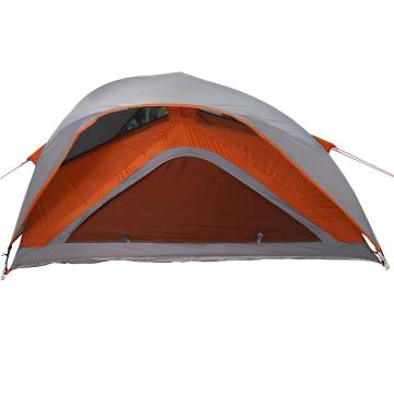 1-Person Waterproof Camping Tent - Grey and Orange