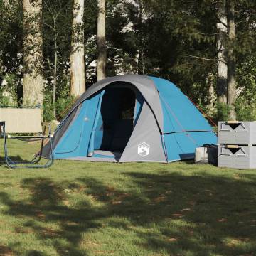 4-Person Blue Waterproof Camping Tent | Hipomarket