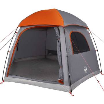 Family Tent Igloo 6-Person Grey & Orange | Waterproof Camping