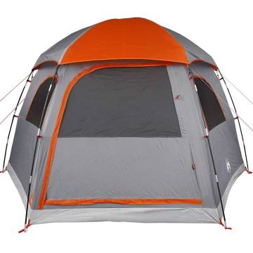 Family Tent Igloo 6-Person Grey & Orange | Waterproof Camping