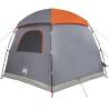 Family Tent Igloo 6-Person Grey & Orange | Waterproof Camping