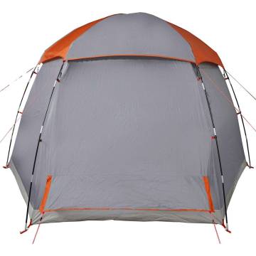 Family Tent Igloo 6-Person Grey & Orange | Waterproof Camping