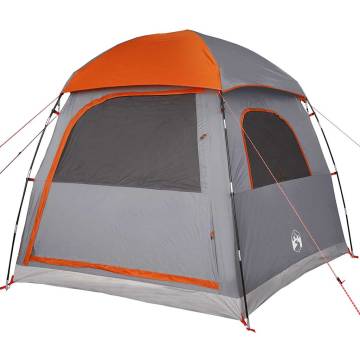 Family Tent Igloo 6-Person Grey & Orange | Waterproof Camping