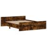 King Size Smoked Oak Bed Frame with Headboard & Footboard