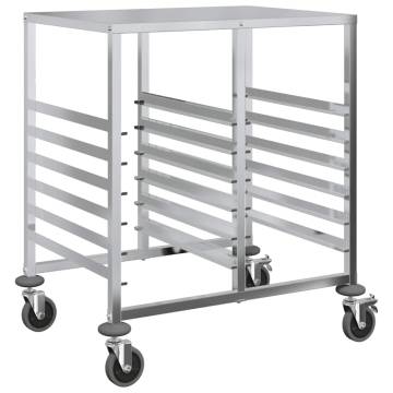 Tray Trolley with 12 GN Containers - Stainless Steel 75x55x87 cm