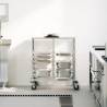 Tray Trolley with 12 GN Containers - Stainless Steel 75x55x87 cm