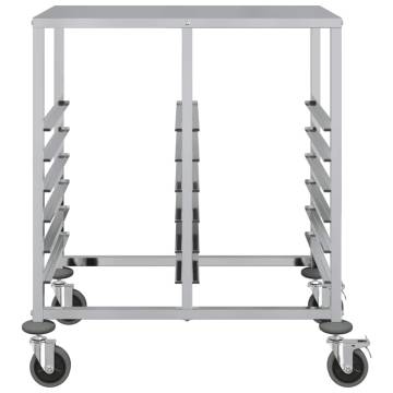 Tray Trolley with 12 GN Containers - Stainless Steel 75x55x87 cm