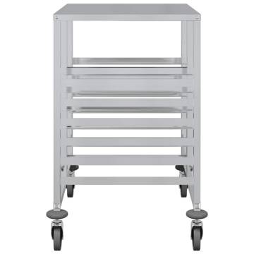 Tray Trolley with 12 GN Containers - Stainless Steel 75x55x87 cm