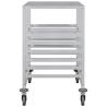 Tray Trolley with 12 GN Containers - Stainless Steel 75x55x87 cm