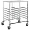 Tray Trolley with 12 GN Containers - Stainless Steel 75x55x87 cm