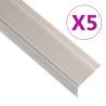  Stair Nosings in L-shape 5 pcs Aluminium 100 cm Champagne Colour champagne Size 100 cm (5 pcs) Fastening tape 