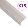  Stair Nosings in L-shape 15 pcs Aluminium 100 cm Champagne Colour champagne Size 100 cm (15 pcs) Fastening tape 