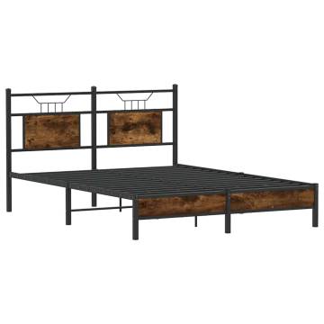 King Size Smoked Oak Bed Frame - 150x200 cm | Hipo Market