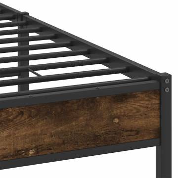 King Size Smoked Oak Bed Frame - 150x200 cm | Hipo Market