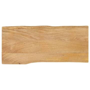 Live Edge Solid Wood Mango Table Top - 80x40x2.5 cm