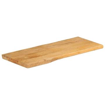 Live Edge Solid Wood Mango Table Top - 80x40x2.5 cm