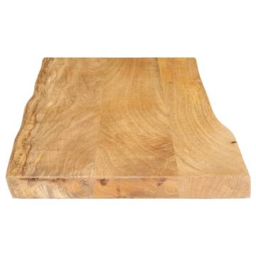 Live Edge Solid Wood Mango Table Top - 80x40x2.5 cm