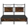 Smoked Oak Bed Frame 120x190 cm - Modern & Durable Design