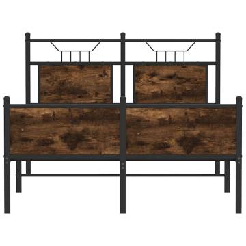 Smoked Oak Bed Frame 120x190 cm - Small Double | HipoMarket