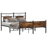  Bed Frame without Mattress Smoked Oak 150x200 cm King Size Engineered Wood Colour smoked oak Size 150 x 200 cm Model with headboard & high footboard 