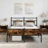 King Size Smoked Oak Bed Frame - 150x200 cm - No Mattress