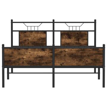 King Size Smoked Oak Bed Frame - 150x200 cm - No Mattress