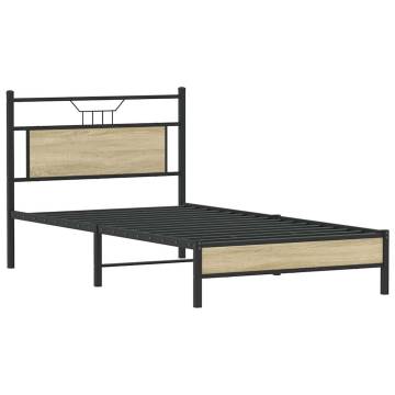 Sonoma Oak Bed Frame 107x203 cm - Durable Engineered Wood